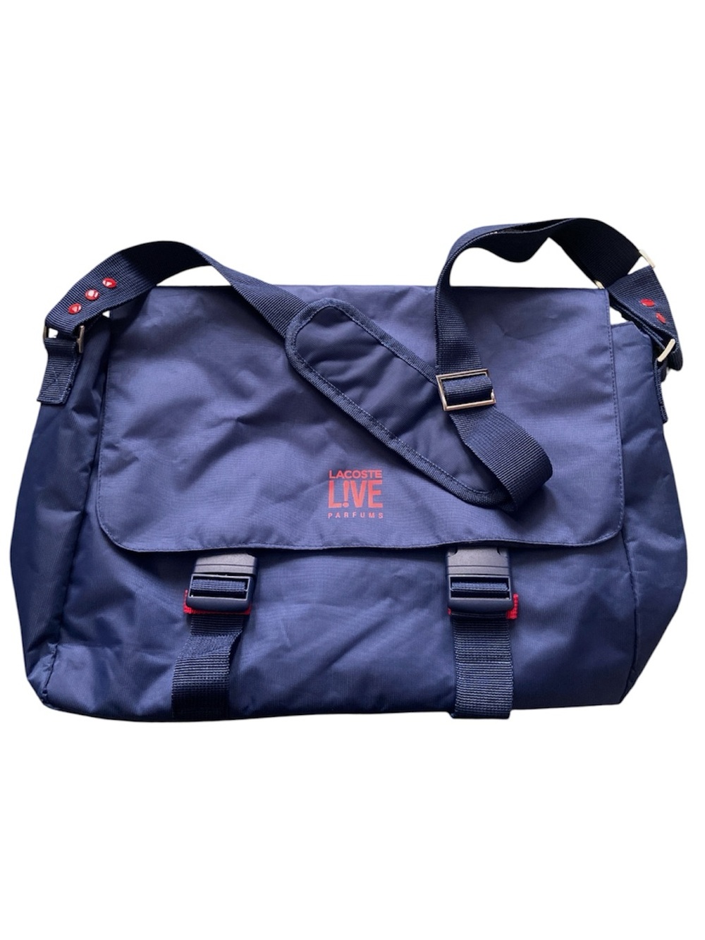Lacoste Live Navy Blue Messenger Bag Crossbody Nylon